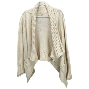 Michael Kors | Women Medium |‎ Open Front Waterfall Knit Cardigan w/ Pockets